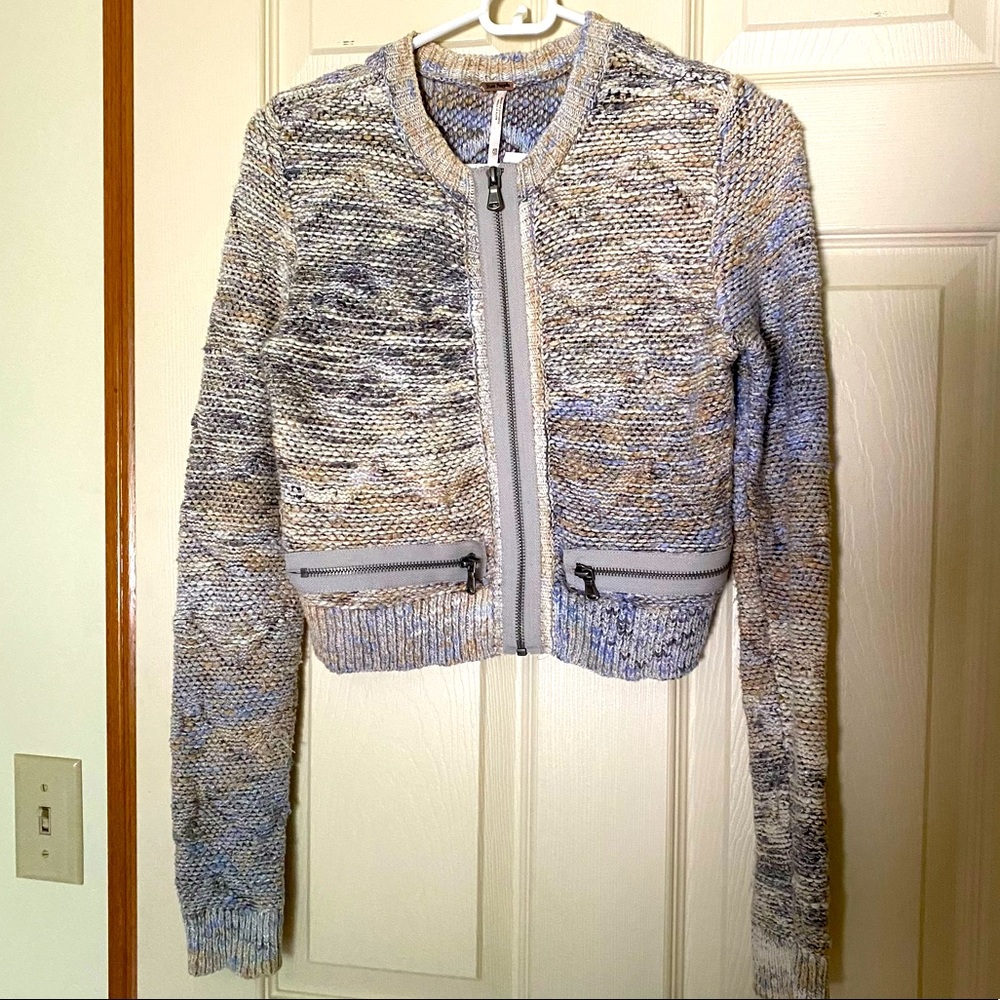 Free People Cropped Knit Sweater